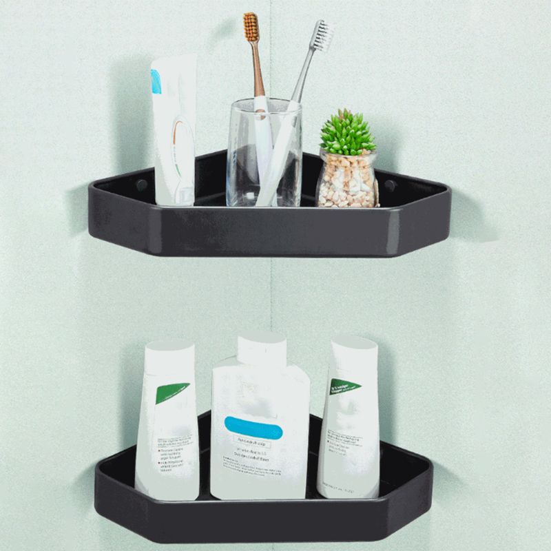 Siopsrl| Modern Bathroom Accessory Set Matte Black/Grey Bathroom Shelf/Towel Holder & Paper Holder