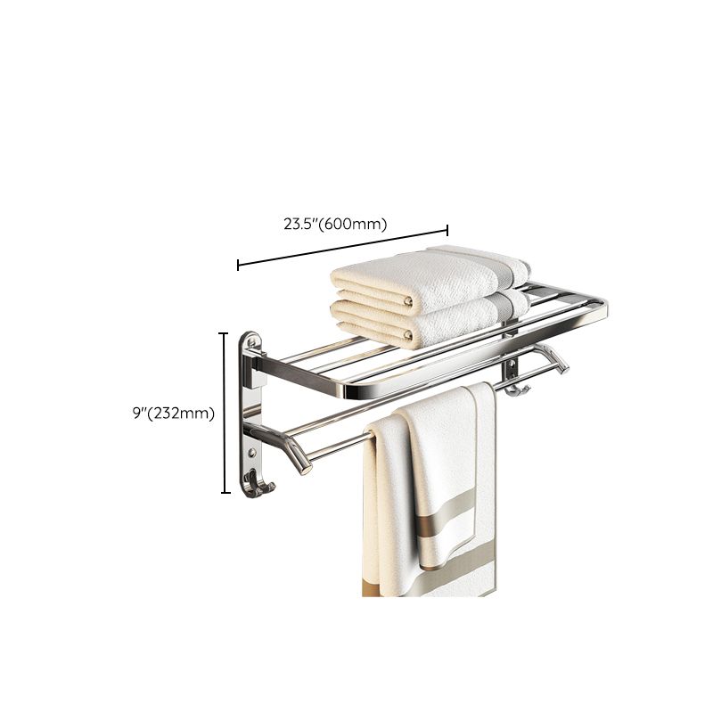 Siopsrl| Chrome Modern Bathroom Hardware Set Stainless Steel Towel Hook/Towel Rail & Bathroom Shelf