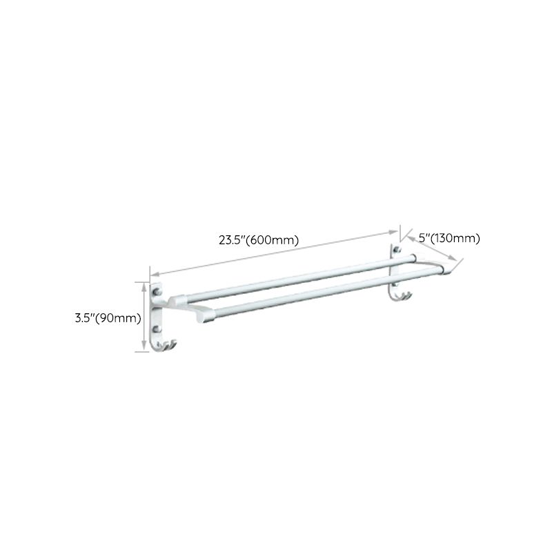 Siopsrl| Silver Contemporary Bathroom Hardware Set Stainless Steel Aluminum Bathroom Set