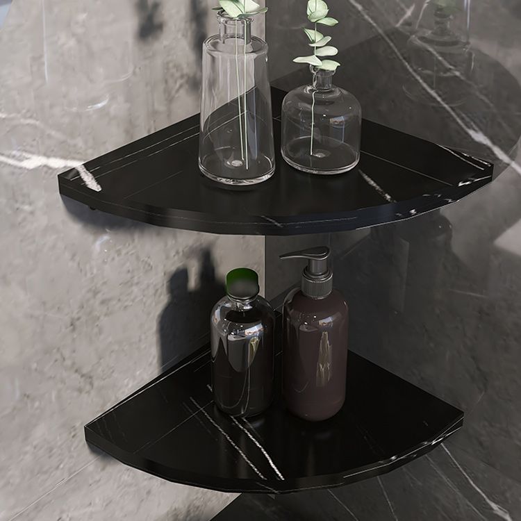 Siopsrl| 3-piece modern bathroom accessory set marble and metal bathroom shelf