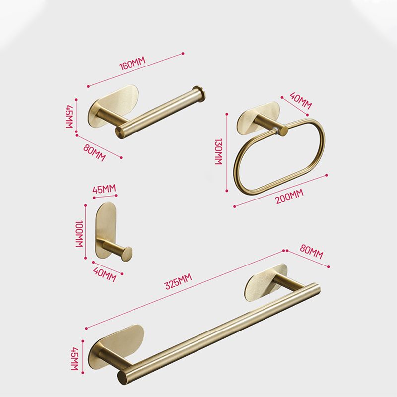 Siopsrl| Modern Simple Metal Bathroom Accessories as Individual Piece or in Set in Gold