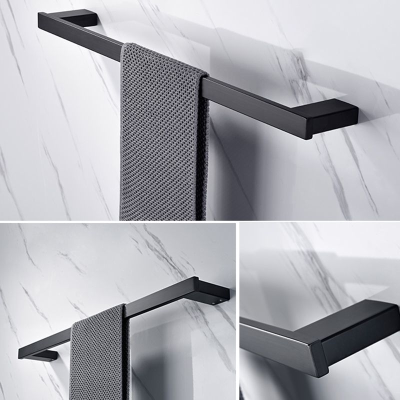 Siopsrl| 5-piece Modernism Bathroom Accessory Set in Matte Black Stainless Steel