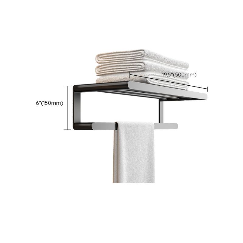 Siopsrl| Modern Bathroom Set with Bath Shelf/Towel Holder & Paper Holder Black Bathroom Hardware