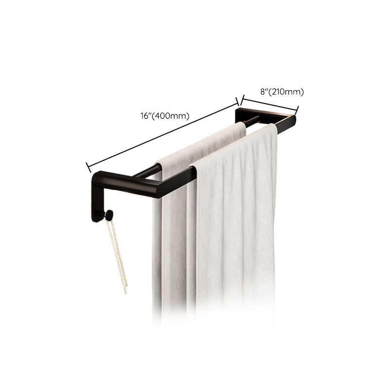 Siopsrl| Modern Bathroom Set with Bath Shelf/Towel Holder & Paper Holder Black Bathroom Hardware