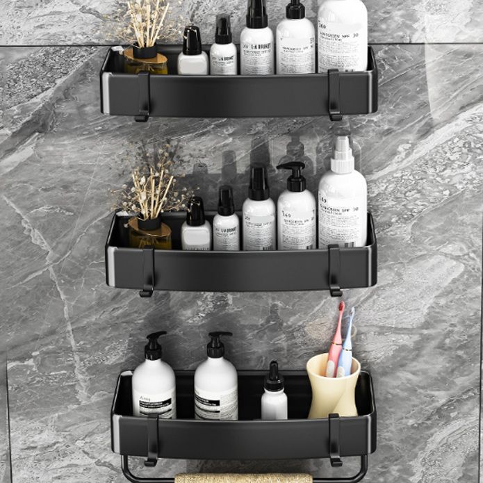 Siopsrl| Modern Black-White Metal Bath Hardware Set Bath Shelf Bathroom Hardware Set