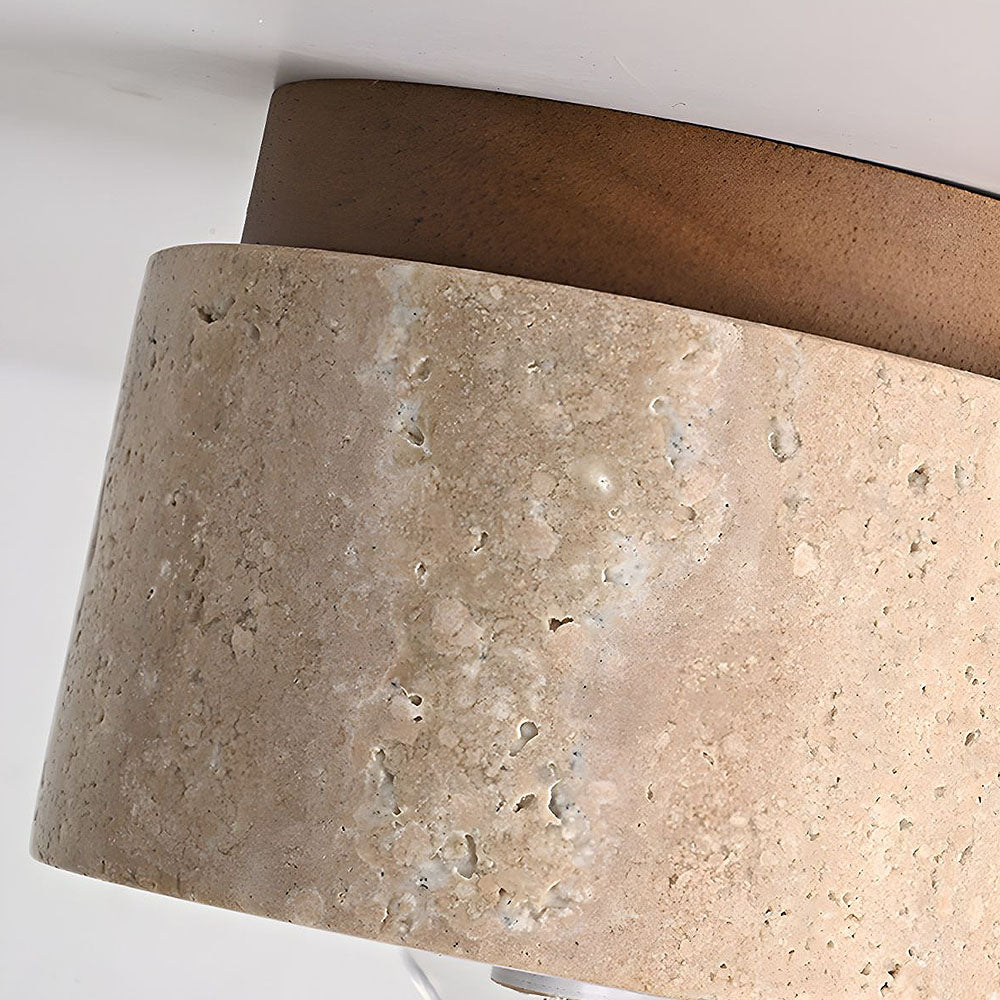 Siopsrl| Ceiling Light Wood Cylinder Flush Mount Fixture