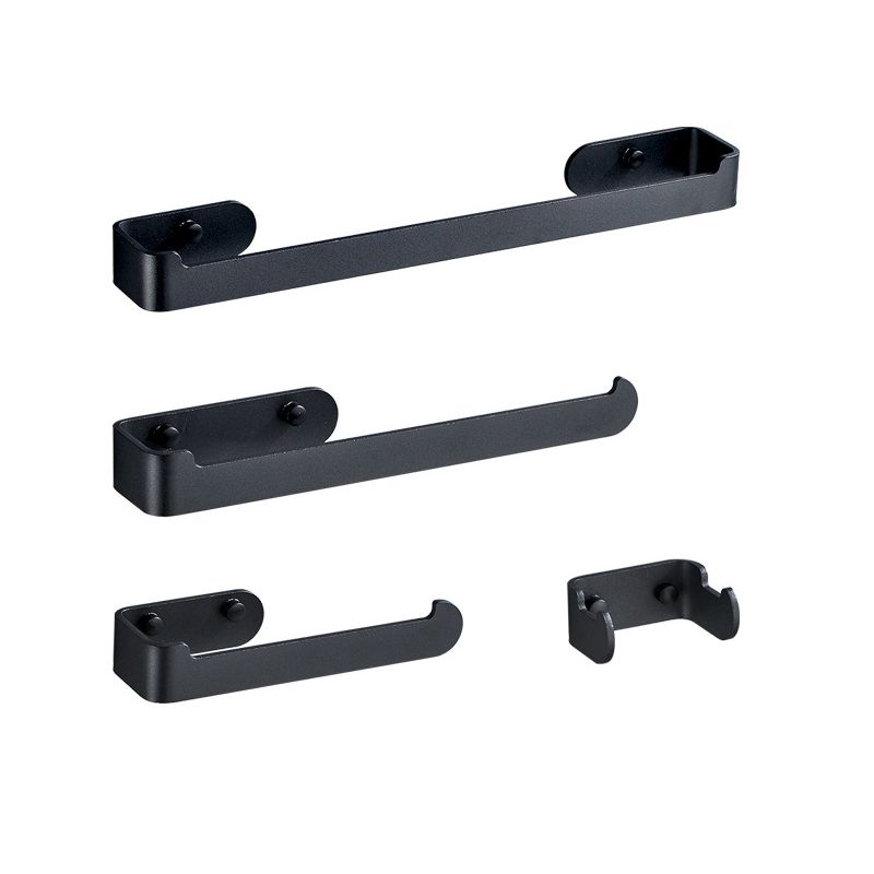 Siopsrl| Aluminum Alloy Bathroom Set 4-Piece Modern Style Bathroom Hardware Set