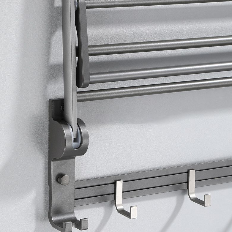 Siopsrl| Contemporary Gray Bathroom Hardware Set Bathroom Shelf/Towel Bar Including Bathroom Set