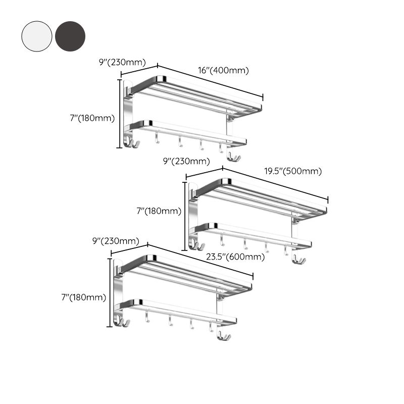 Siopsrl| Contemporary Chrome Bathroom Hardware Set Polished Chrome Bathroom Set Made of Stainless Steel