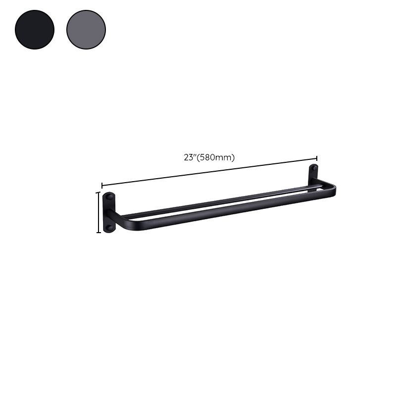 Siopsrl| Modern Bathroom Accessory Set Matte Black/Grey Bathroom Shelf/Towel Holder & Paper Holder