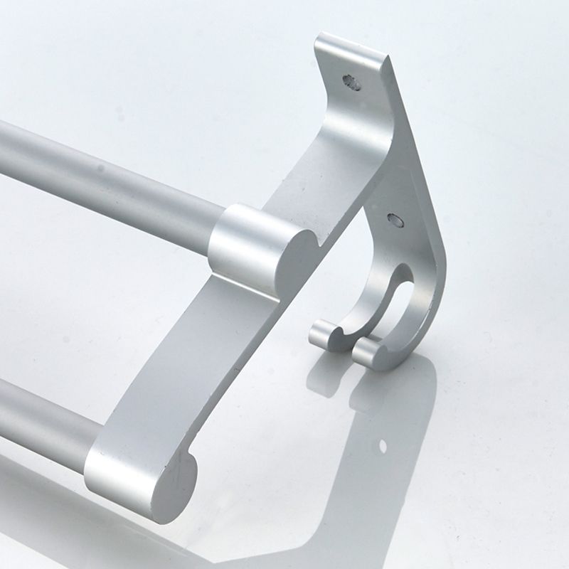 Siopsrl| Silver Contemporary Bathroom Hardware Set Stainless Steel Aluminum Bathroom Set