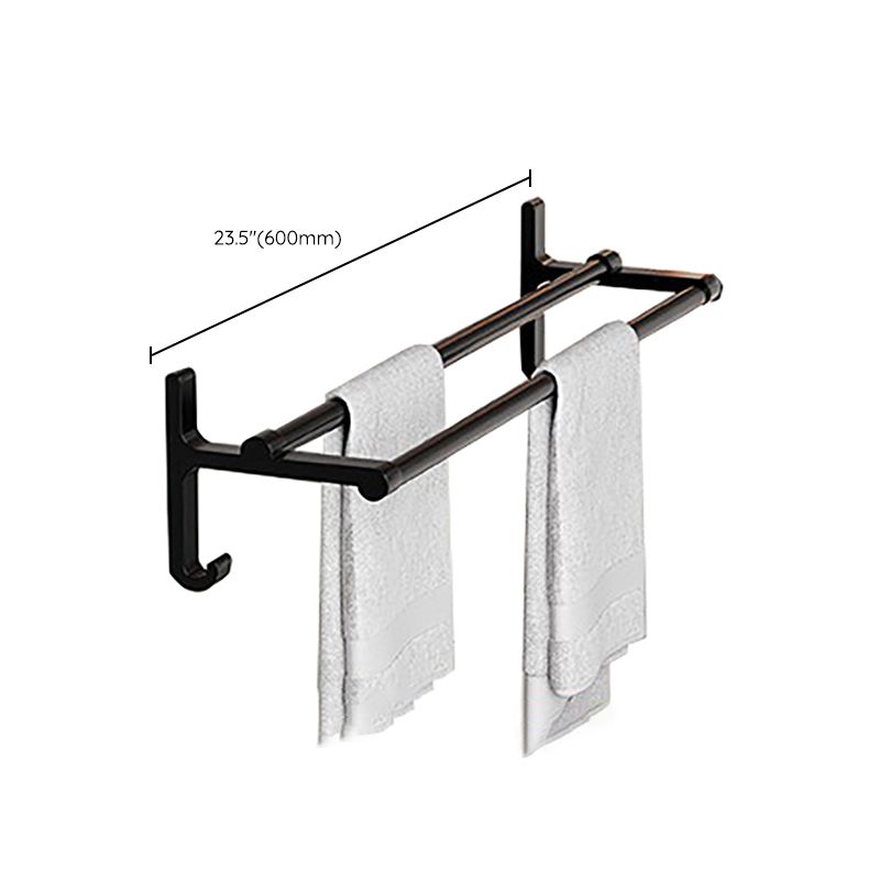 Siopsrl| Chrome/Black Classic Bathroom Accessory Set Modern Bath Shelf/Towel Bar & Paper Holder