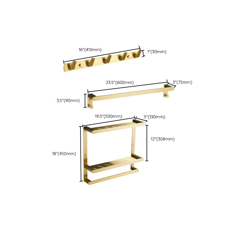Siopsrl| Traditional Bathroom Accessory Hardware Set Gold Bathroom Accessory Set