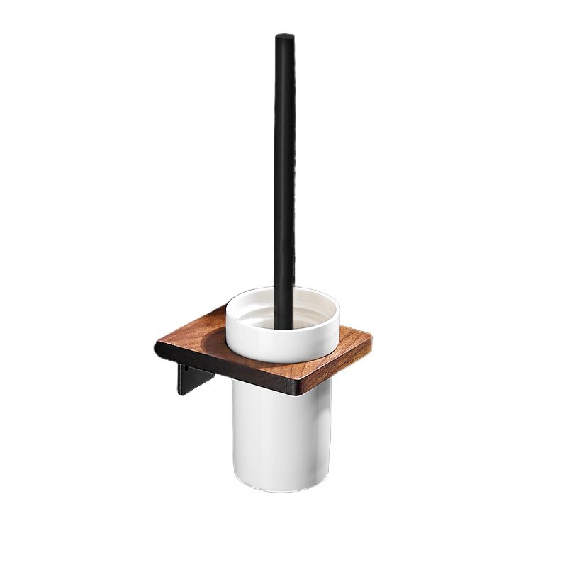 Siopsrl| 7-piece bathroom accessory set wood and metal bathroom accessory hardware set