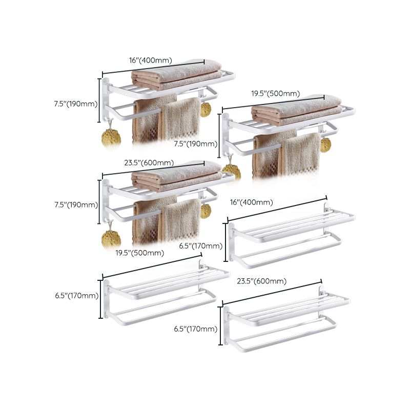 Siopsrl| White Bathroom Accessories Hardware Set Modern Bathroom Accessories Set, Towel Rack