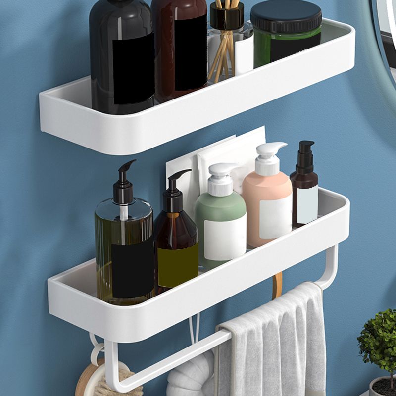 Siopsrl| White 2-piece Bathroom Hardware Modern Bathroom Accessories Set, Bathroom Shelf