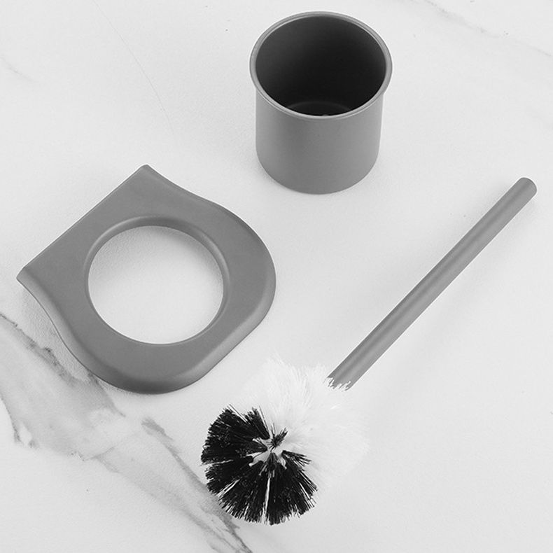 Siopsrl| Modern Bathroom Hardware Set in Stainless Steel Matte Gray Bathrobe Hook/Towel Bar
