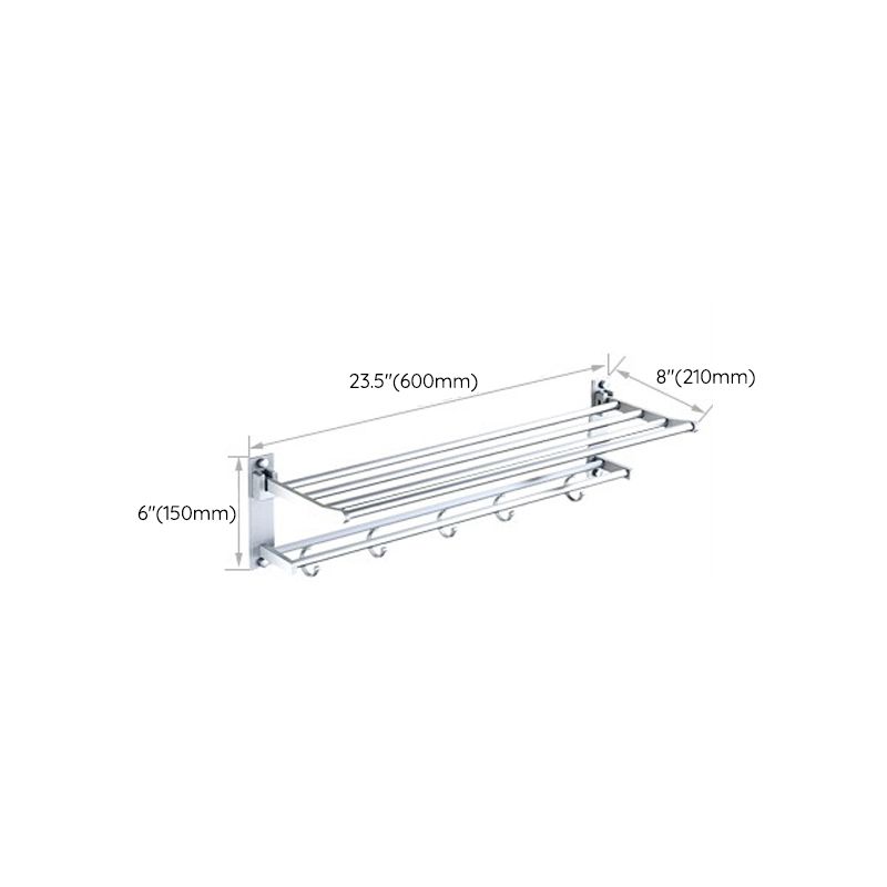 Siopsrl| Silver Contemporary Bathroom Hardware Set Stainless Steel Aluminum Bathroom Set