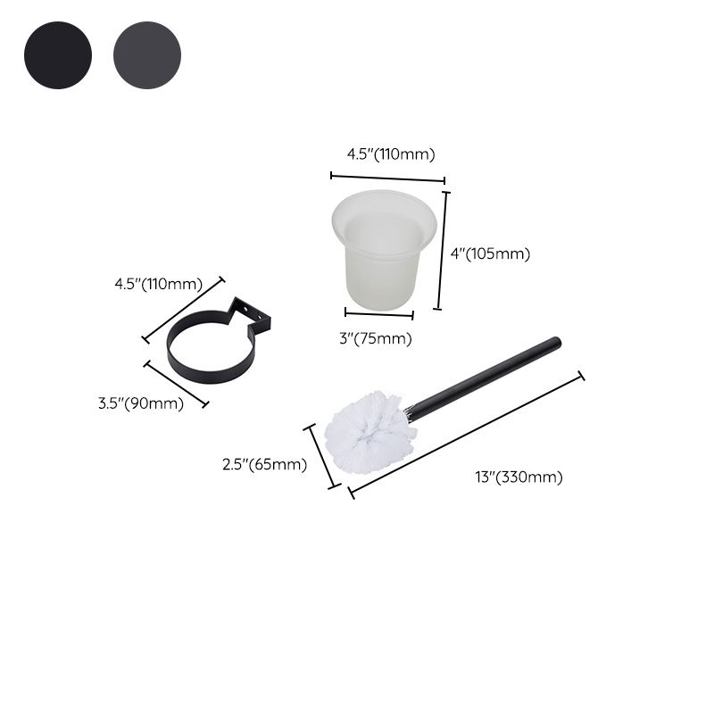 Siopsrl| Modern Bathroom Accessory Set Matte Black/Grey Bathroom Shelf/Towel Holder & Paper Holder