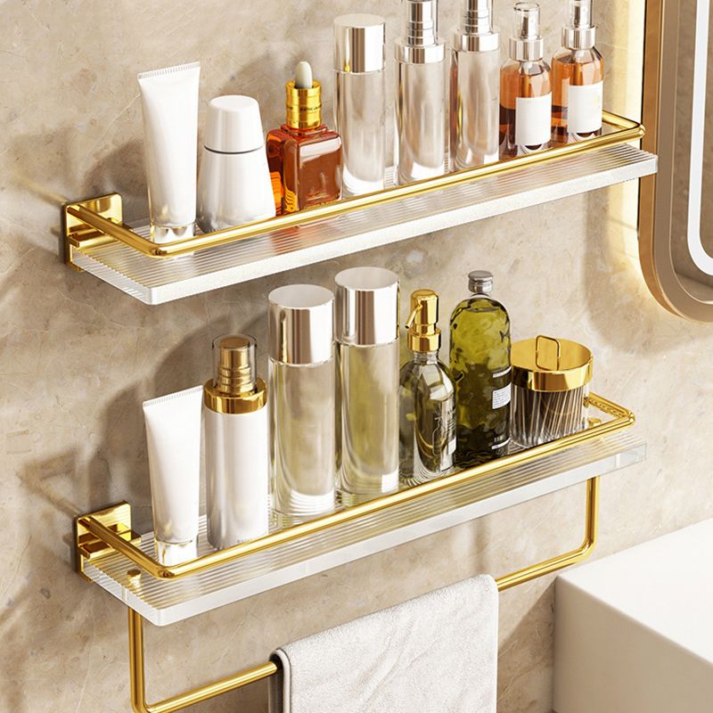 Siopsrl| Modern Silver/Gold Bathroom Hardware Set Bathroom Shelf Bathroom Set