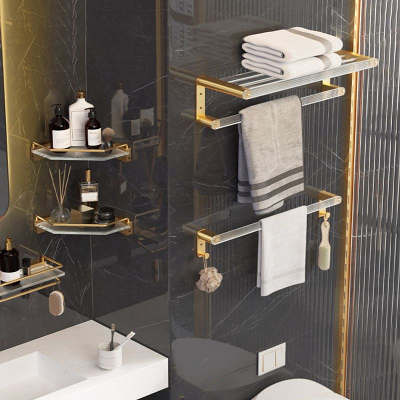 Siopsrl| 6-piece Bathroom Set Aluminium and Acrylic Bathroom Accessories Hardware Set