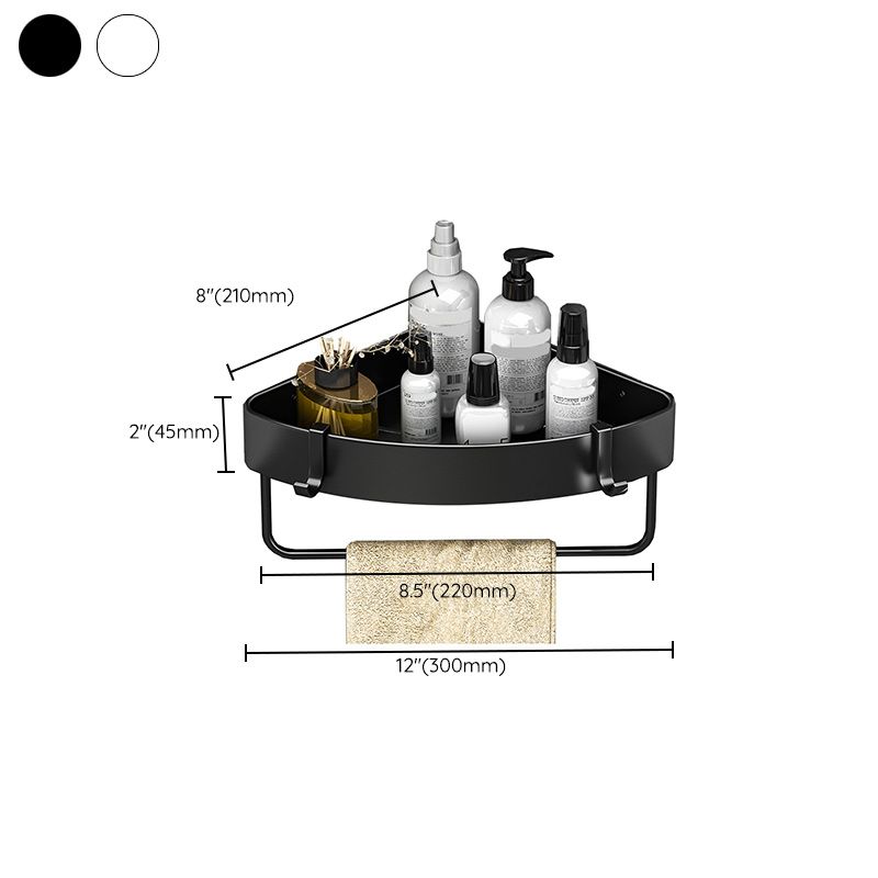 Siopsrl| Modern Black-White Metal Bath Hardware Set Bath Shelf Bathroom Hardware Set