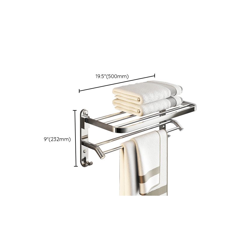 Siopsrl| Chrome Modern Bathroom Hardware Set Stainless Steel Towel Hook/Towel Rail & Bathroom Shelf