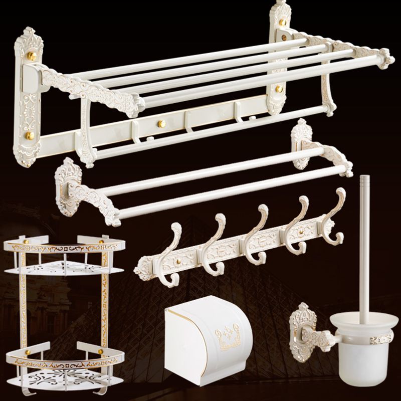 Siopsrl| Traditional Bath Accessories Set White Bathroom Accessories Hardware Set