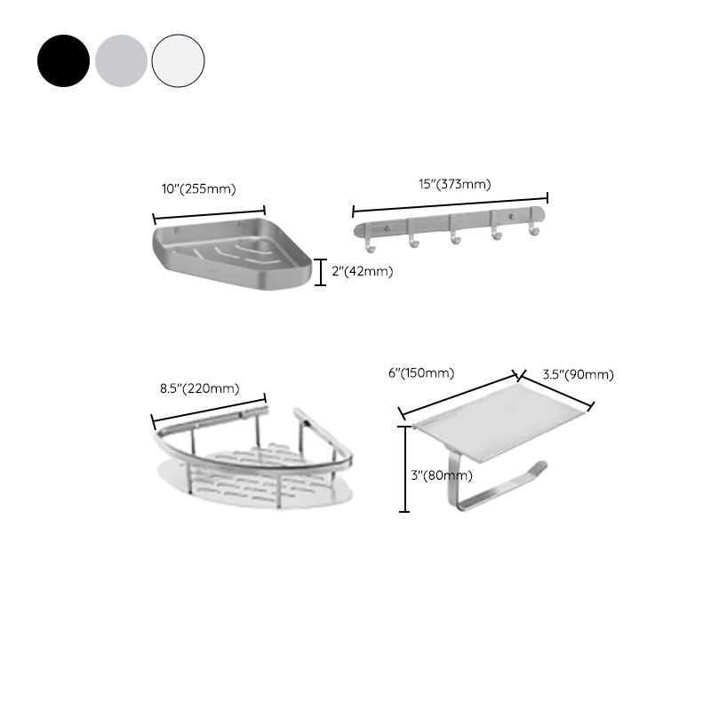 Siopsrl| Modern Bathroom Accessories Set Paper Holder Bathroom Shelf Bath Hardware Set