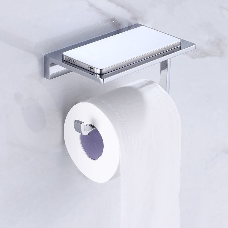 Siopsrl| Chrome brass modern bathroom accessory set with towel bar/ ring/ paper holder & bathrobe hook
