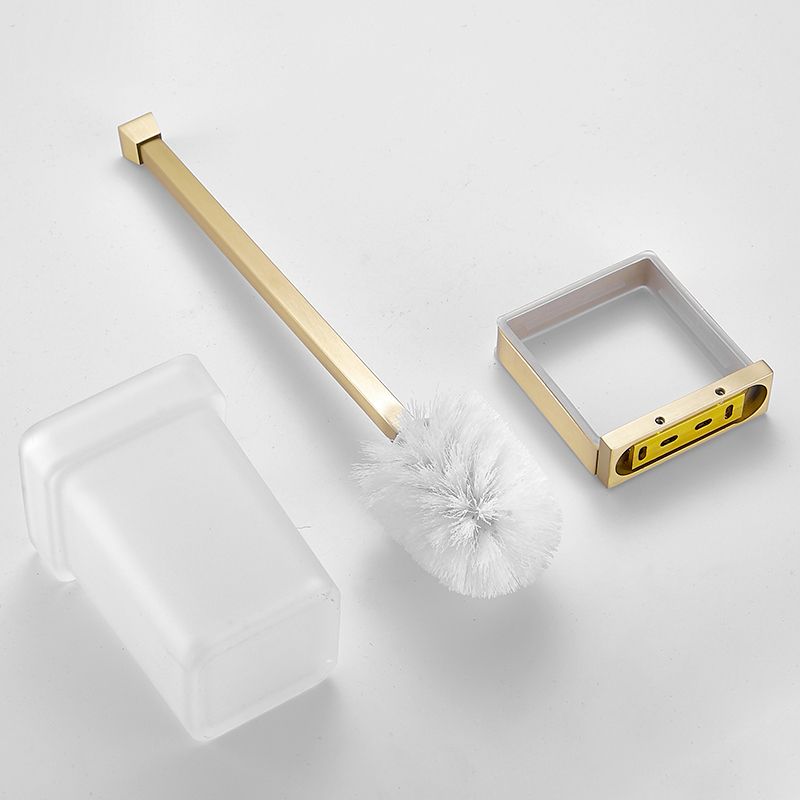 Siopsrl| Brushed Brass Bathroom Hardware Set Retro Golden Bathroom Accessories Set
