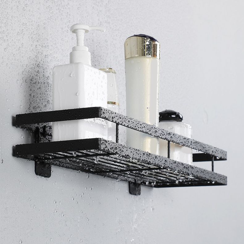 Siopsrl| 2-piece bathroom shelf made of matte black metal bathroom hardware set