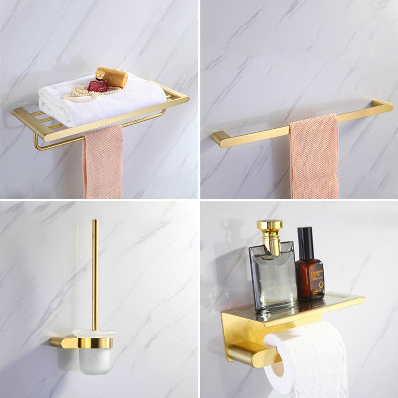 Siopsrl| Modern Bathroom Hardware Set Gold Towel Bar Bath Hardware Set