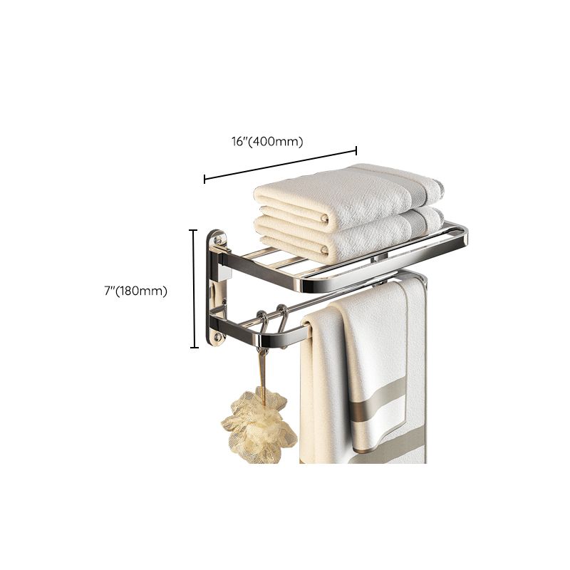Siopsrl| Chrome Modern Bathroom Hardware Set Stainless Steel Towel Hook/Towel Rail & Bathroom Shelf