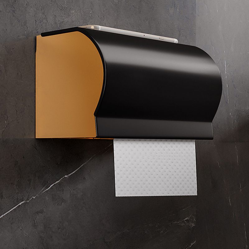 Siopsrl| Black and Brass Bathroom Hardware Set Modern Stainless Steel Bathroom Shelf/Towel Holder/Paper Holder