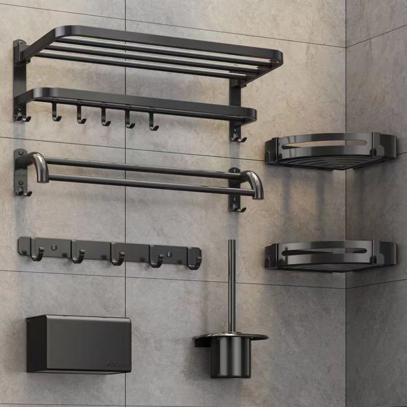 Siopsrl| Matt black bathroom accessory set Modern bathroom accessory hardware set