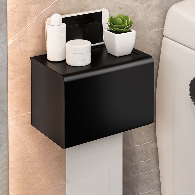 Siopsrl| Modern Bathroom Set with Bath Shelf/Towel Holder & Paper Holder Black Bathroom Hardware