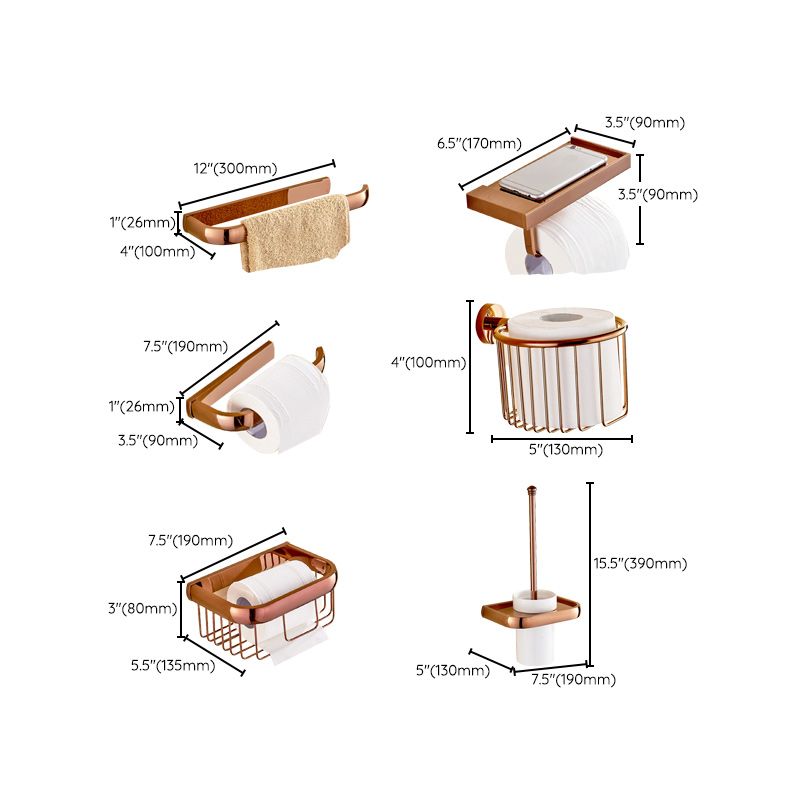 Siopsrl| 6-piece Bathroom Accessory Set Vintage Brass Bath Hardware Set