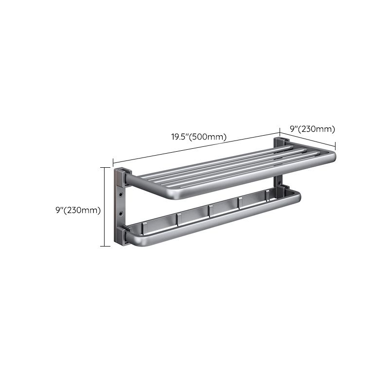 Siopsrl| Modern Bathroom Accessories Hardware Set Gray Towel Bar Bathroom Shelf Bathroom Hardware Set