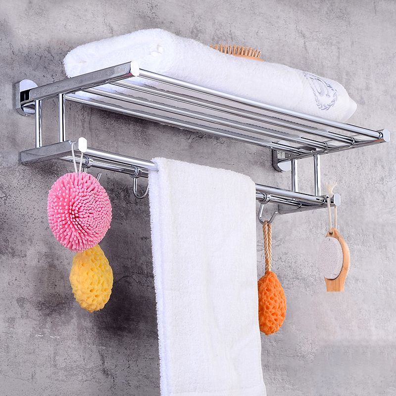 Siopsrl| Contemporary Bathroom Accessories Hardware Set in Silver Metal