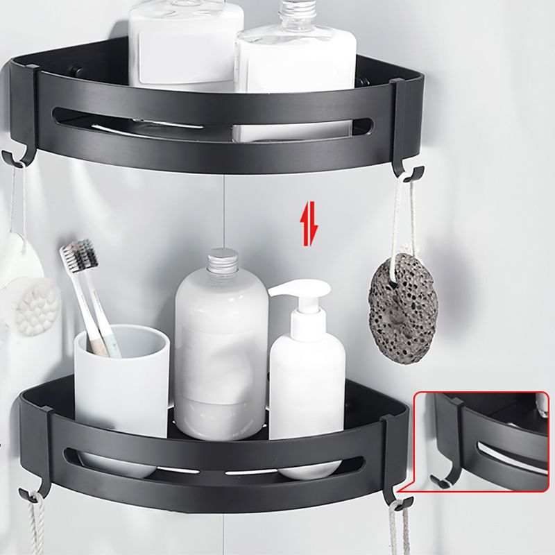 Siopsrl| Modern Classic Bathroom Hardware Set Matte Black Bathrobe/Towel Bar & Bathroom Shelf