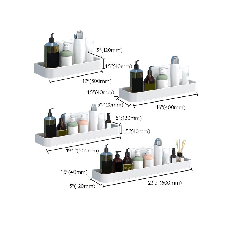 Siopsrl| White 2-piece Bathroom Hardware Modern Bathroom Accessories Set, Bathroom Shelf
