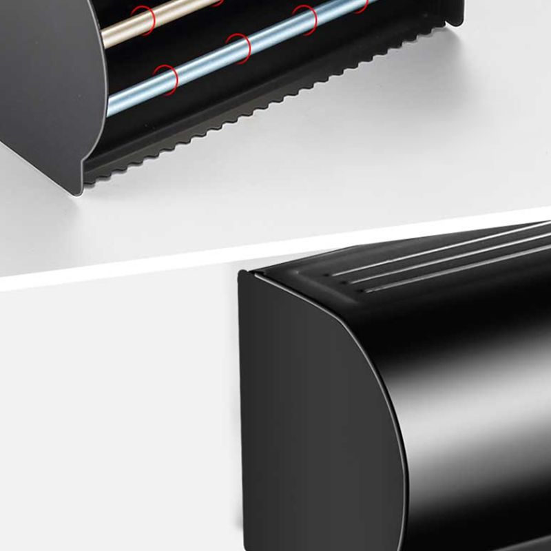 Siopsrl| Modern Aluminum Bathroom Hardware Set Black Bathroom Accessory Set