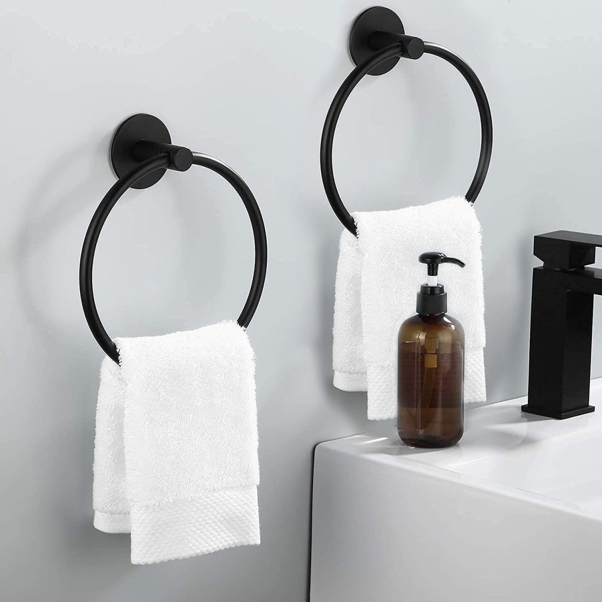 Siopsrl| Traditional Bathroom Hardware Accessory Set Towel Ring/Bathrobe Hook/Towel Bar