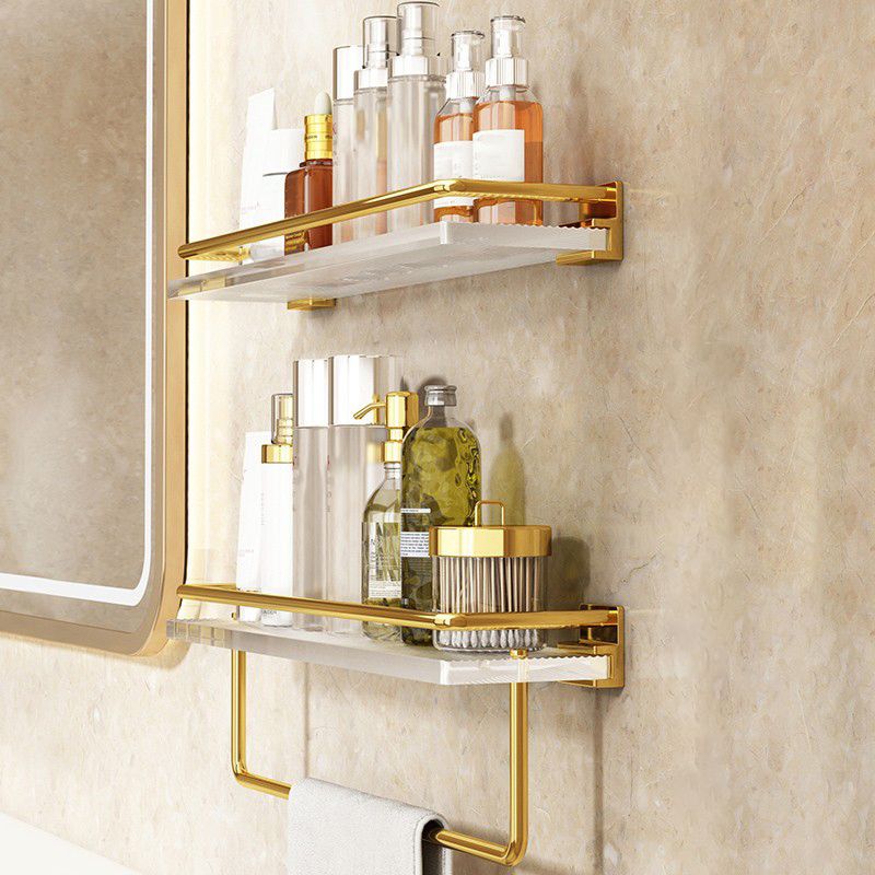 Siopsrl| Modern Silver/Gold Bathroom Hardware Set Bathroom Shelf Bathroom Set