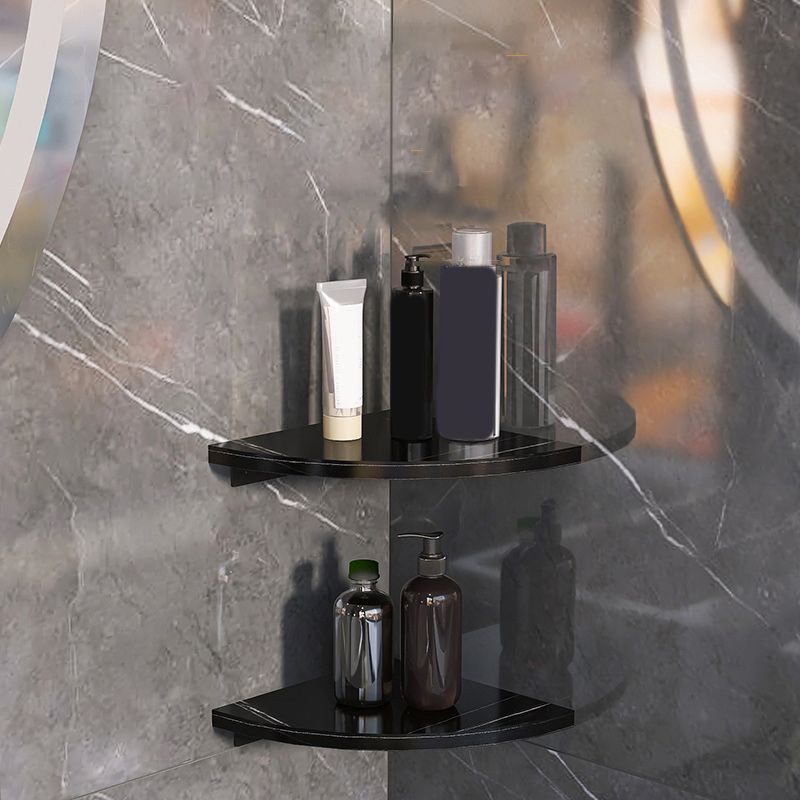 Siopsrl| 3-piece modern bathroom accessory set marble and metal bathroom shelf
