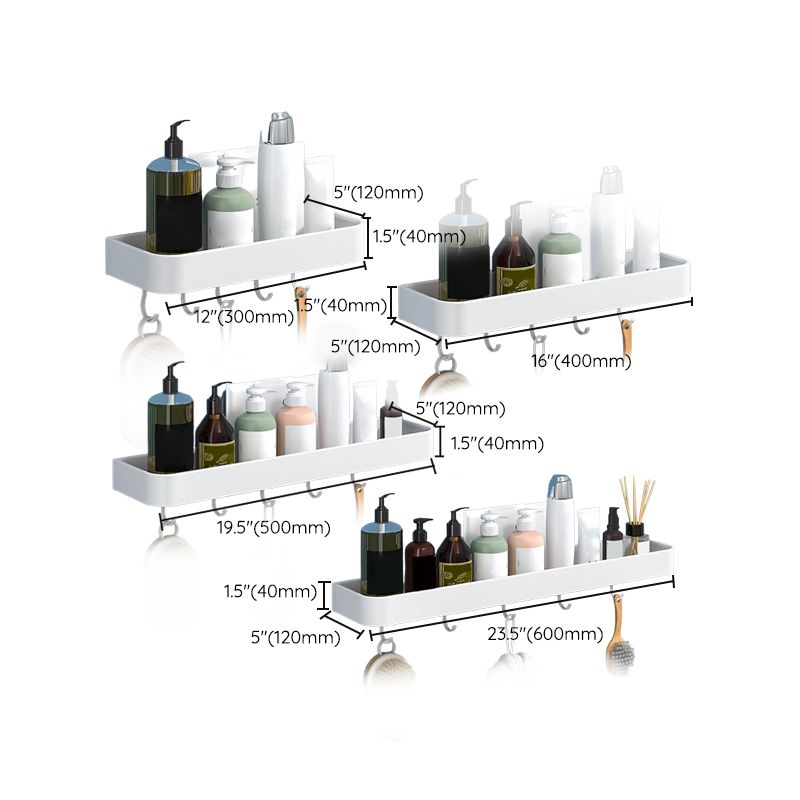 Siopsrl| White 2-piece Bathroom Hardware Modern Bathroom Accessories Set, Bathroom Shelf