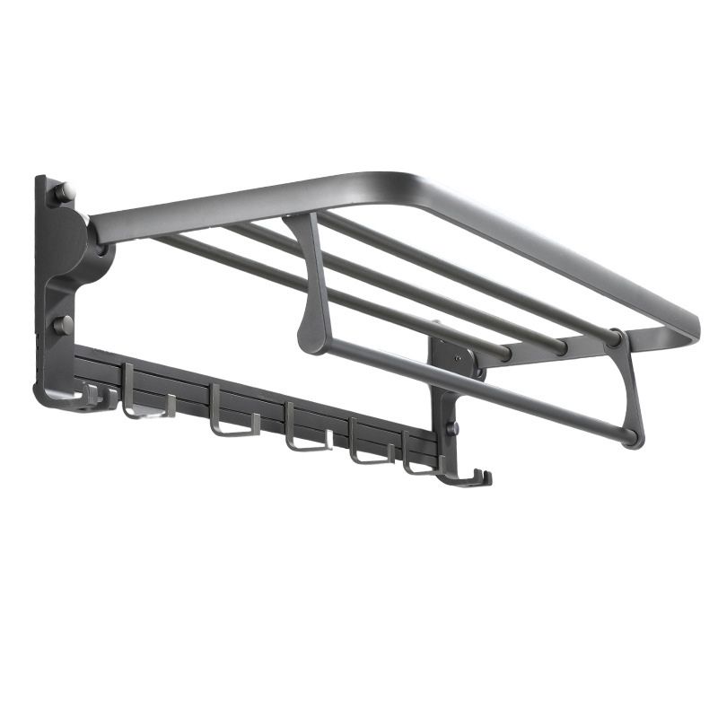 Siopsrl| Contemporary Gray Bathroom Hardware Set Bathroom Shelf/Towel Bar Including Bathroom Set