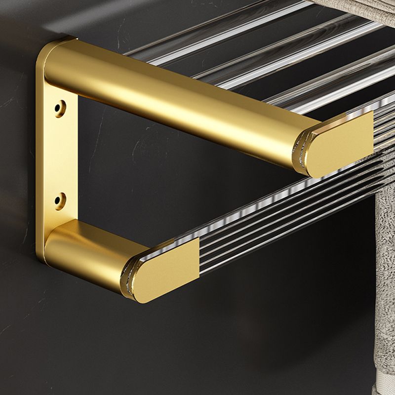 Siopsrl| 6-piece bathroom accessory set made of gold-colored metal bathroom hardware set