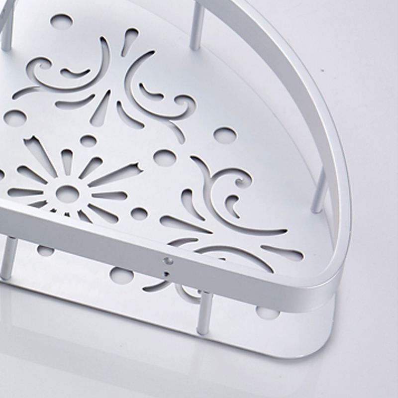 Siopsrl| Silver Contemporary Bathroom Hardware Set Stainless Steel Aluminum Bathroom Set